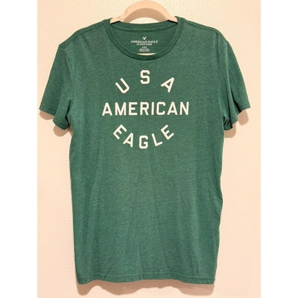 American Eagle USA Green Graphic T-Shirt